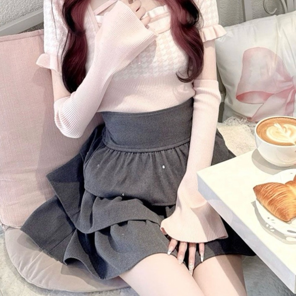 Elegant Gray Women's Skirt